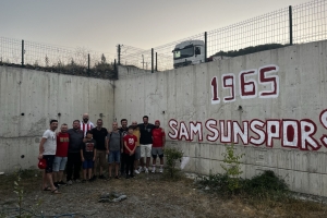 1965 Samsunspor Derneği Vezirköprü Sarıdibek Ortaokulu’nu Kırmızı Beyaza Boyadı