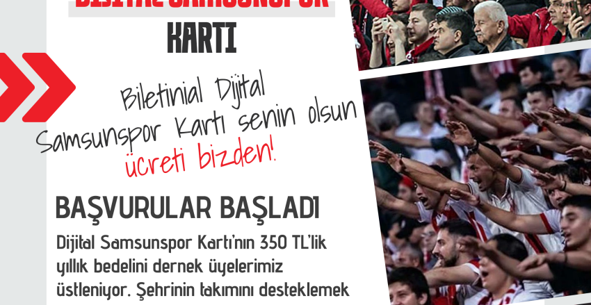 Öğrenciye Destek Dijital Samsunspor Taraftar Kartı Kampanyası Başlıyor
